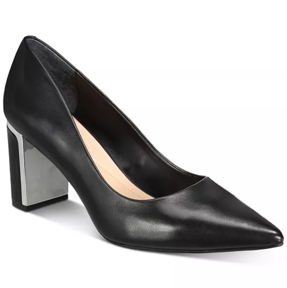 Alfani Shoes - LIKE NEW ALFANI BLACK LEATHER JENSONN HEEL PUMPS SHOES SZ 8.5